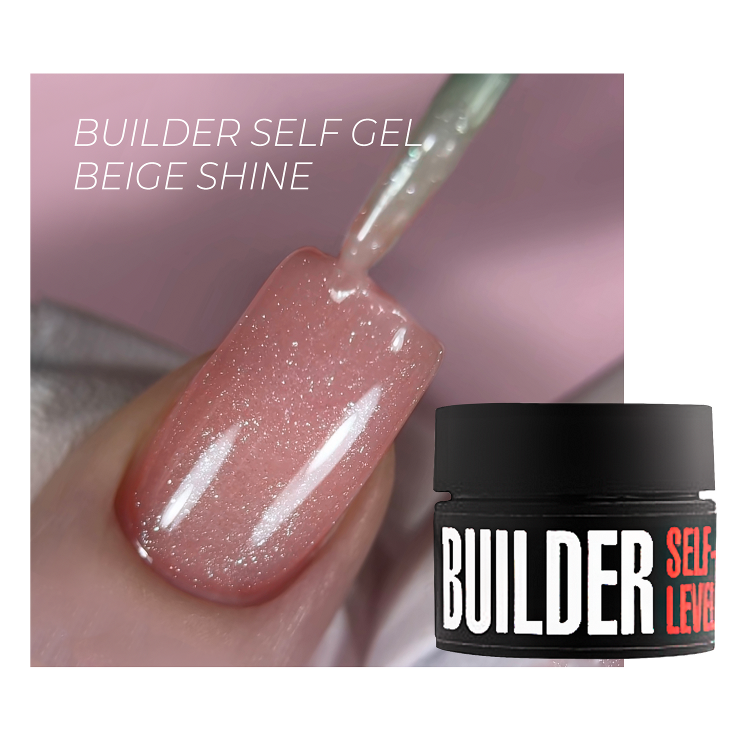 Kodi Professional Modeling Self-leveling Builder Gel Beige Shiny - 13gr