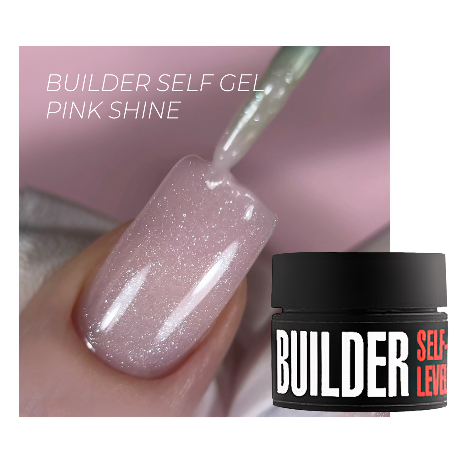 Kodi Professional Modeling Self-leveling Builder Gel Pink Shiny - 13gr