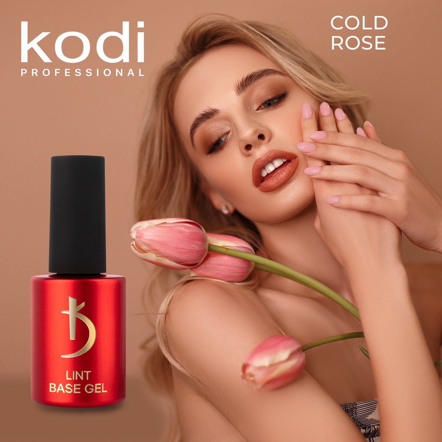 Kodi Professional Lint Base Gel Cold Rose - 7 ml