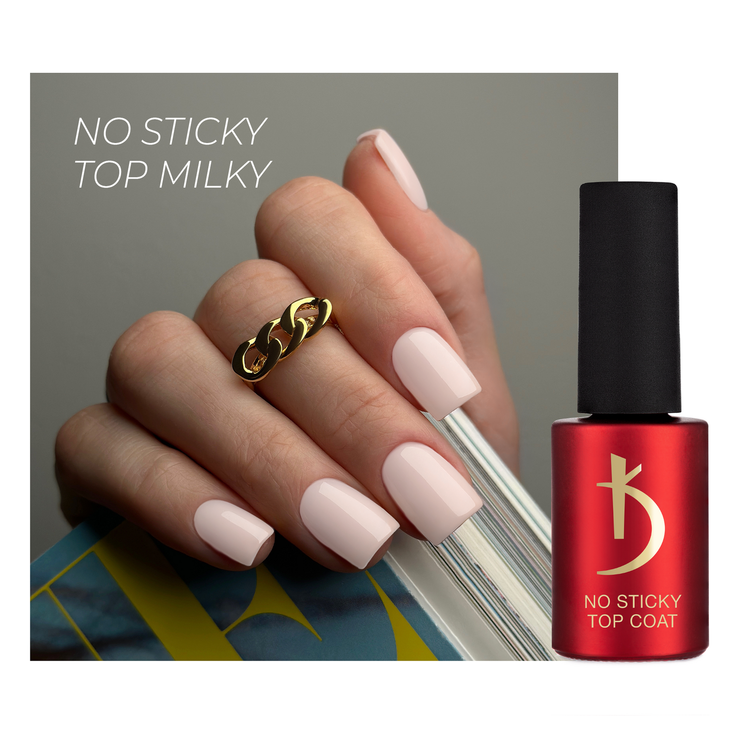 Kodi Professional No Wipe Top Coat Gel Finish Milky - 7ml