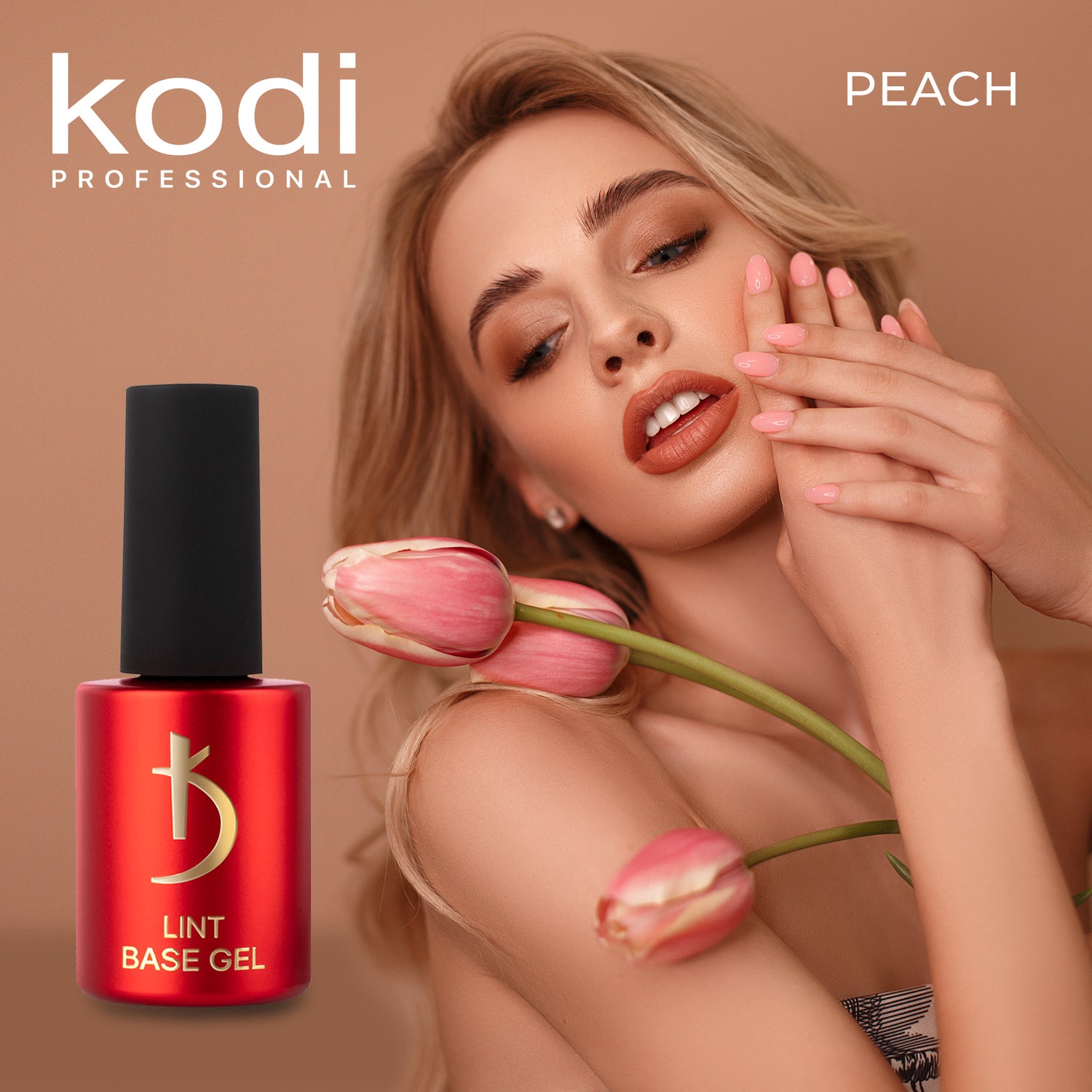 Kodi Professional Lint Base Gel Peach - 7 ml
