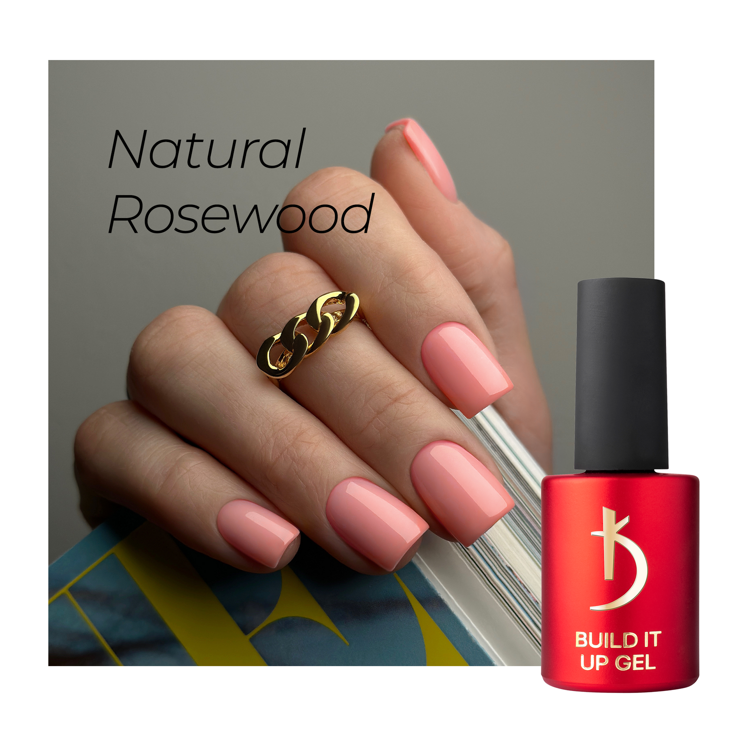 Kodi Professional Modeling Builder Gel Build it Up Natural Rosewood - 15ml