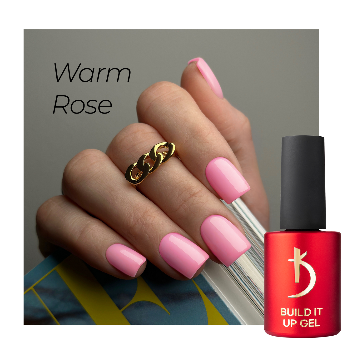 Kodi Professional Modeling Builder Gel Build it Up Warm Rose - 15ml